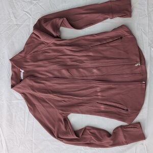 Athleta Salutation Ribbed Jacket Tawny Rose